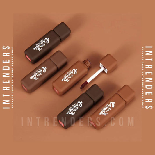 HENGFANG Silky Chocolate 3Pcs Set Lip Gloss Long Lasting Waterproof