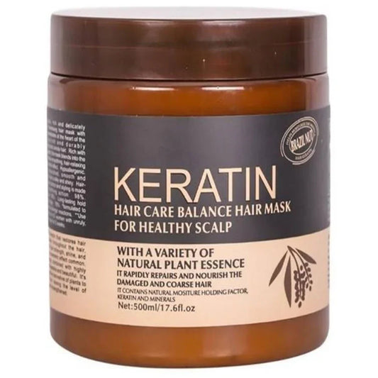 Keratin Hair Mask Brazil Nut for Healthy Scalp - 500ml